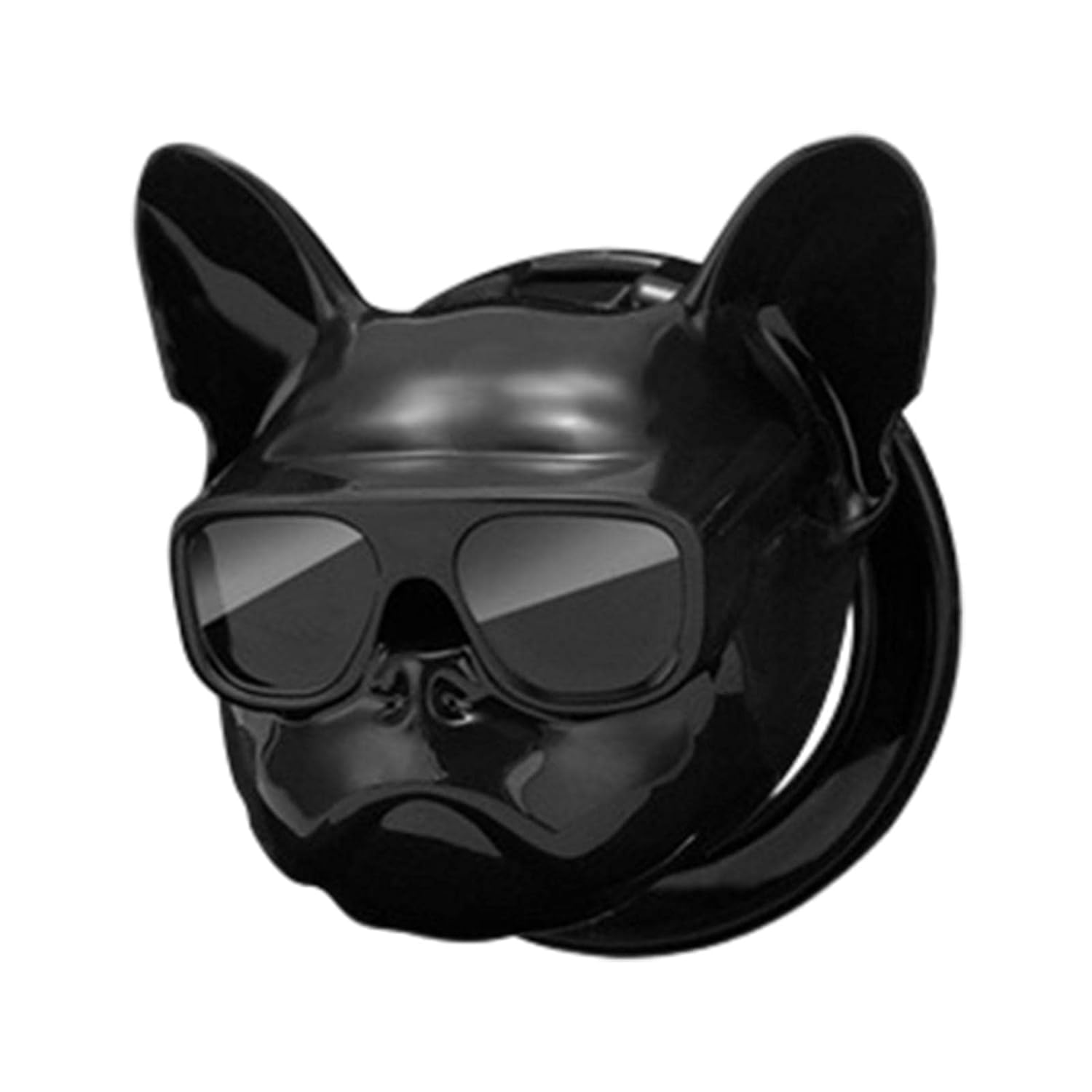 KolorFish Engine Start Stop Button Cover Push to Start Button Ignition Cover Universal Button Decoration Ring (Black Dog)