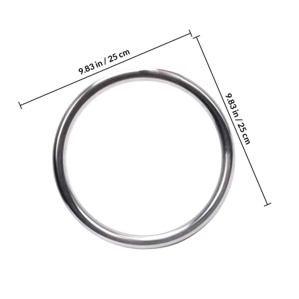 Operitacx Verstellbare Ringe Silber aus Edelstahl Robuster Armtrainingsring zum Krafttraining im Sommer Strapazierfähiger Edelstahlkreis für Männer und Griffverstärker