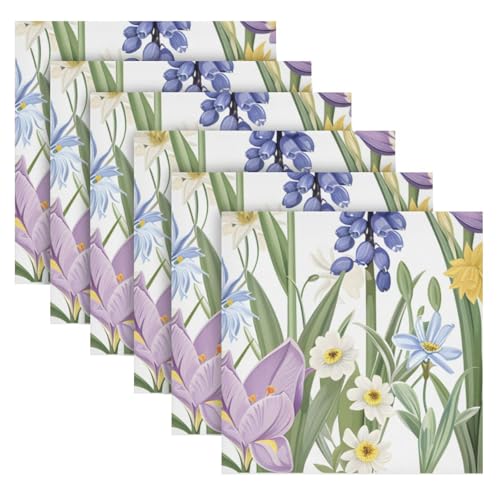 Servilletas de Tela Flores Multicolor Pack x6 20x20 pulg miniatura 2
