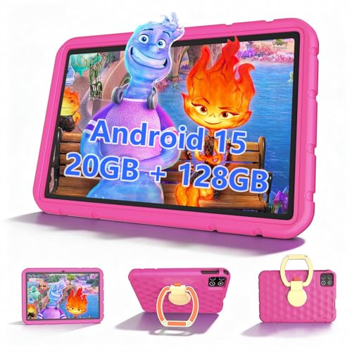 Image of ITDULCET Kids Tablet, 10 inch Android 15 Tablet for Kids, 20GB RAM 128GB ROM Octa-Core 6000mAh Battery Childs Tablets with Shockproof Case, Bluetooth, WiFi, Parental Control, Dual Camera, GPS