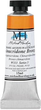 Michael Harding Professional Watercolors - 15ml Tubes Quinacridone Bronze