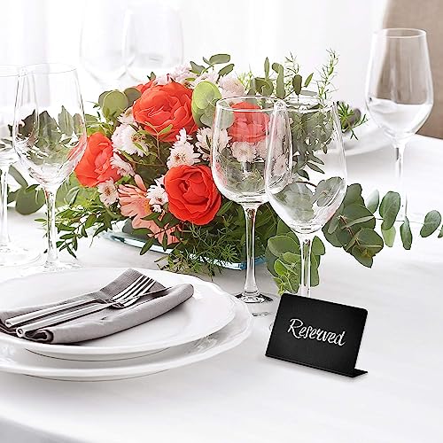 SENENQU 40 Stück Klein Kreidetafel zum Beschriften, L-Form Mini Kreidetafeln Schilder, Kunststoff Buffet Schilder Preisschilder Aufsteller zum Beschriften für Buffet, Bäckerei, Party, Hochzeit