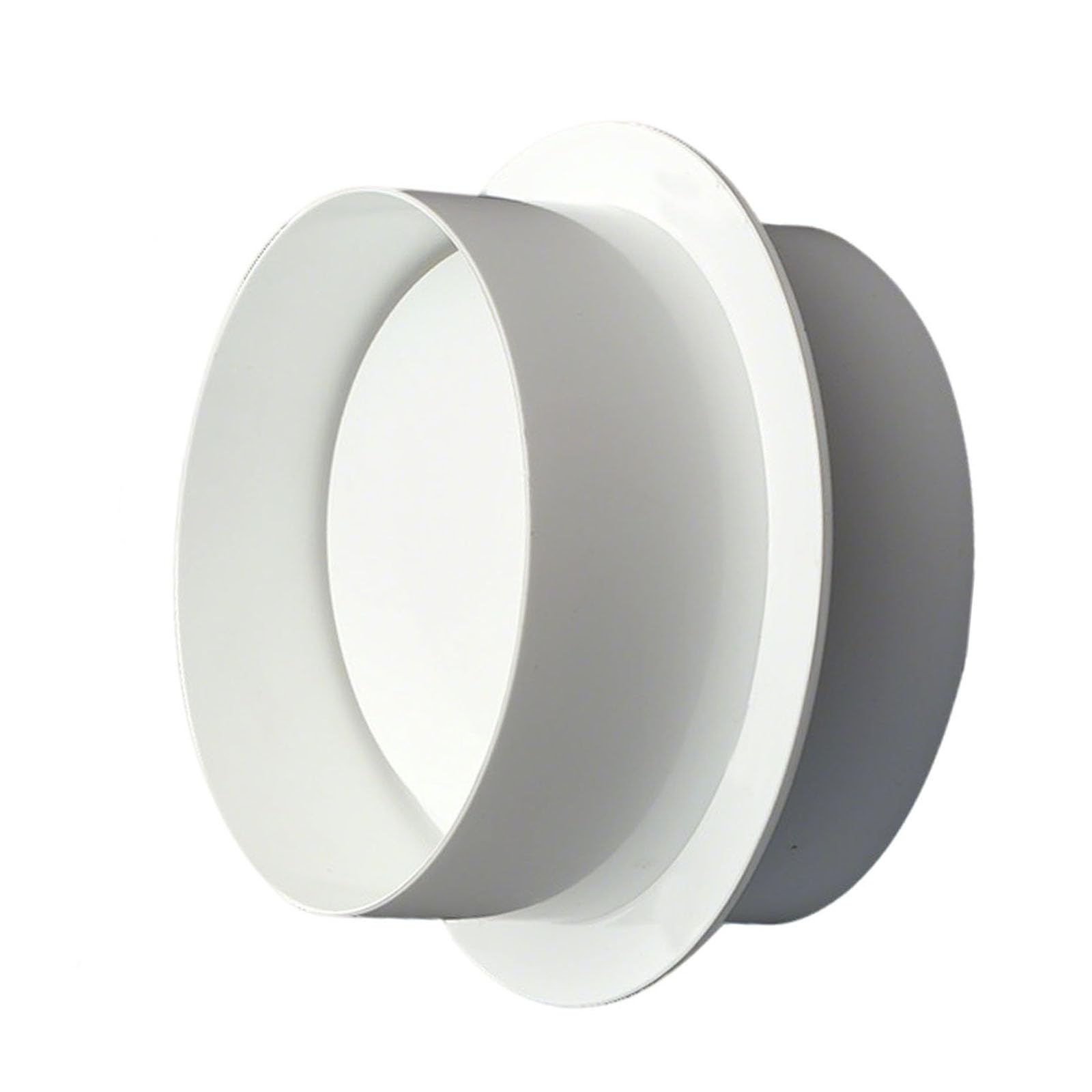 Ptrecniok White Valve For Cooker Hood Ductwork， Abs Plastic One Way Inline Check Valve Non Return(160Mm)