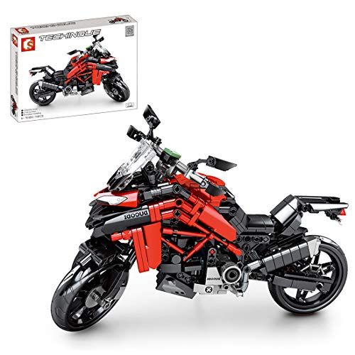 YaYashow Technik Motorrad Bausteine Bausatz, Motorrad Modell mit 710 Klemmbausteine Kompatibel mit Lego…