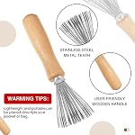 Suclain 5 Pcs Hairbrush Cleaner Tool Comb Set Mini Hairbrush Dirt Remover with Metal Wire Rake 2 in 1 Comb Cleaner for Removing Hair Dust Home and Salon Use - Image 4