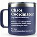 WECACYD Chaos Coordinator Gift - Teacher Appreciation Gifts - Promotion Gifts for Mothers Day, Fathers Day, Men, Employee, Boss, Office Coworker, Bus Driver - 14oz Chaos Coordinator Mug Navy Blue