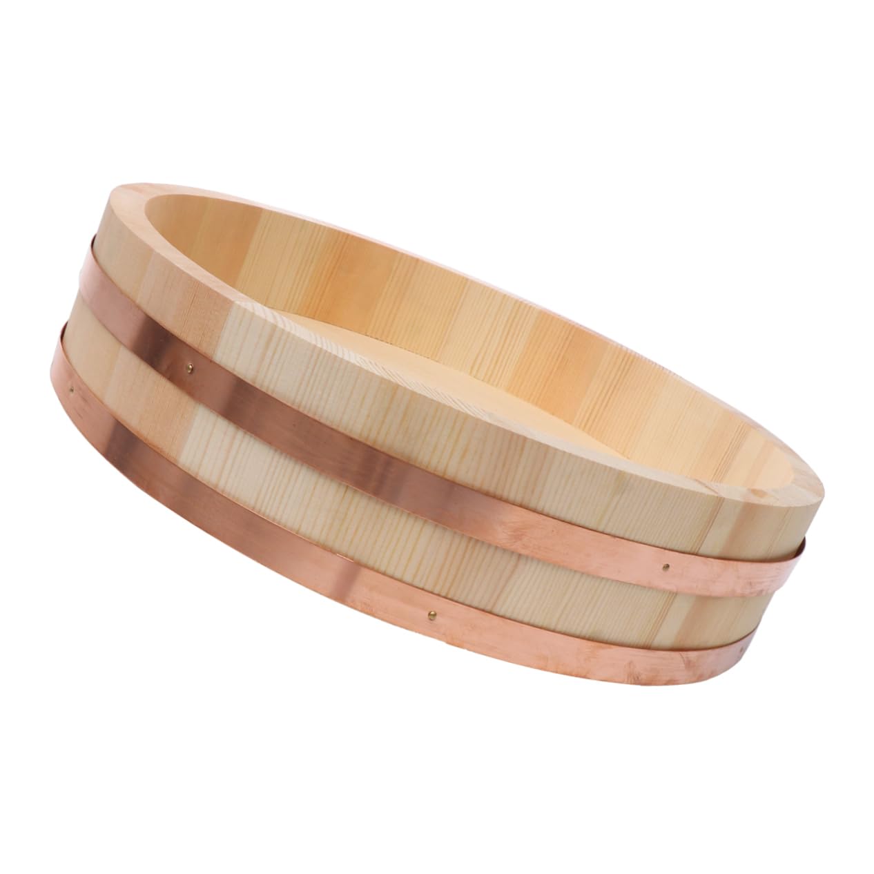 COLLBATH 1pc Sushi Oke Rice Tub Pine Wood Rice Container Wooden Bucket Japanese Tools