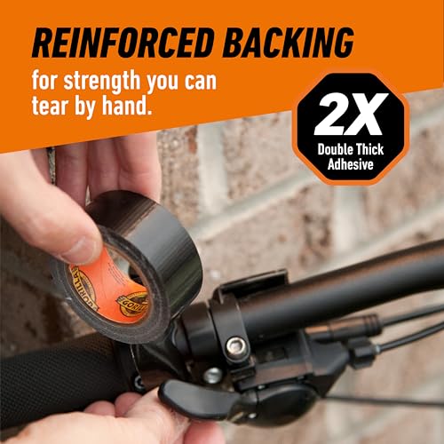 Image of Gorilla 6100116 6100101-2 Duct Tape to-Go, 1 inch x 10 yd, Black, (Pack of 2), 2-Pack, 2 Piece