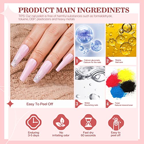 Glamonade- Peach Pink Quick Dry Non Toxic Nail Polish Glossy And Trendy For Diy Nail Art Manicure At Home Salon #TOP4