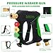 DUSICHIN Short Pressure Washer Gun Foam Cannon Nozzle Dual Connector Shift Valve, Car Wash Foam Cannon Kit 1/4 Inch Quick Connector, 5 Pressure Washer Nozzle Tips,Double Tip Attachment For Soap Cannon