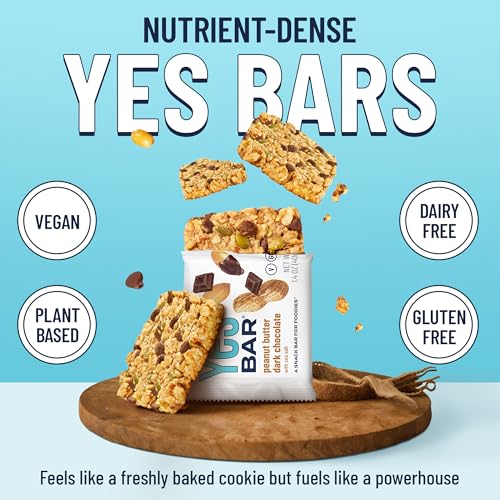 Image of YES Nut Bars - Soft Chewy Healthy Snack Bars (Peanut Butter Dark Chocolate, 6 count)