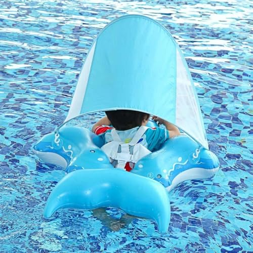 Piscina para niños con asiento hinchable y flotador antivuelco de viaje 5