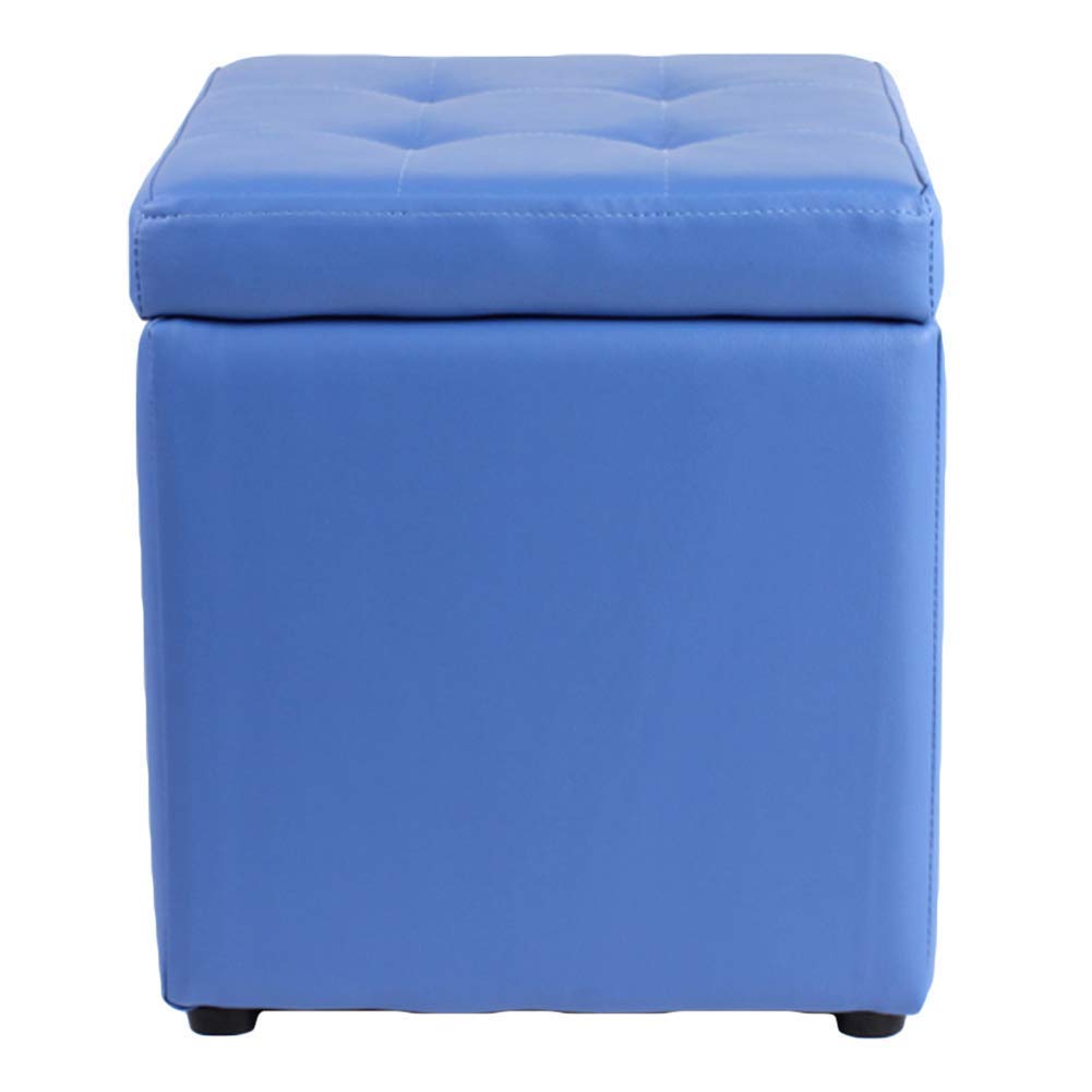 Pouf coffre bleu pour gagner de la place et ranger les jouets en un clin d'œil