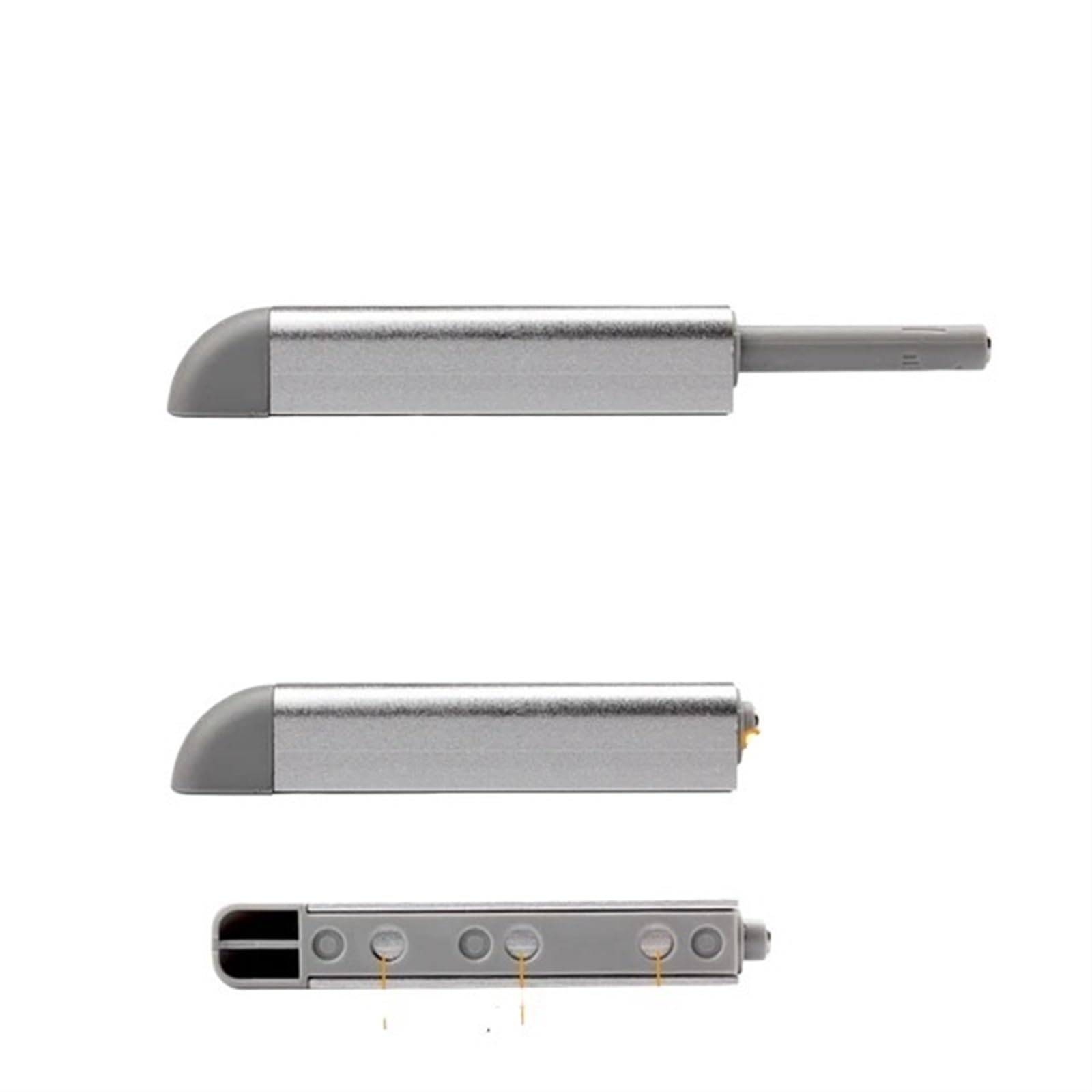 Kjbdqqh Silver Catches 8Pcs Push To Open Door Catches Cabinet Damper Buffer Stopper Alloy To Touch Release Catch Rebound Device Furniture Hardware For Door(Silver)