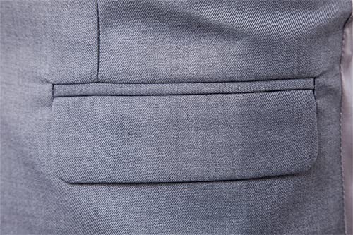 Elonglin Colete masculino formal de negócios slim fit gola V colete sólido vestido de casamento fest