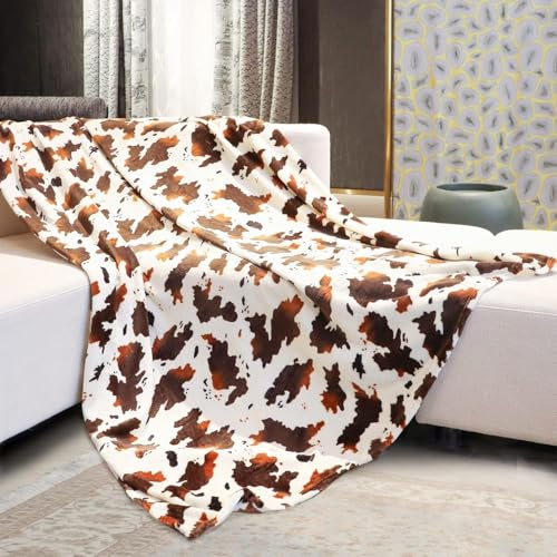 Couverture en flanelle légère et chaude imprimé vache pour chambre - 2