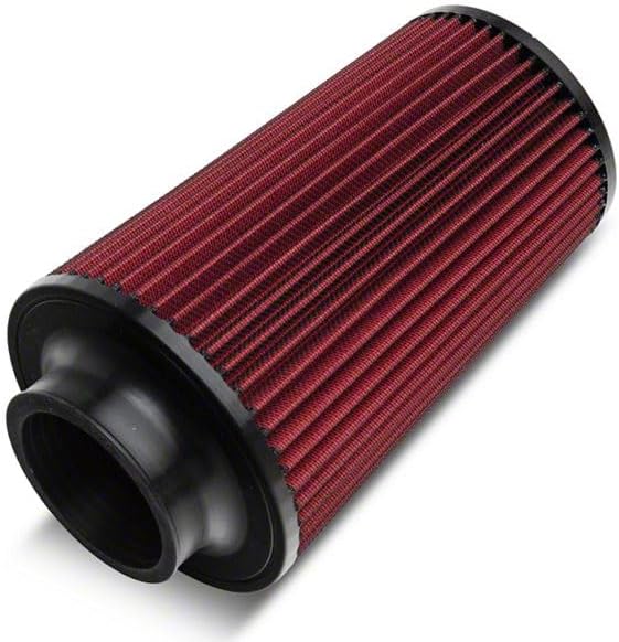 RedRock Replacement Air Filter for Cold Air Intakes | Washable High-Flow Conical Design & Reusable Cotton Filter | Compatible with Jeep Wrangler TJ & JK 1997–2018