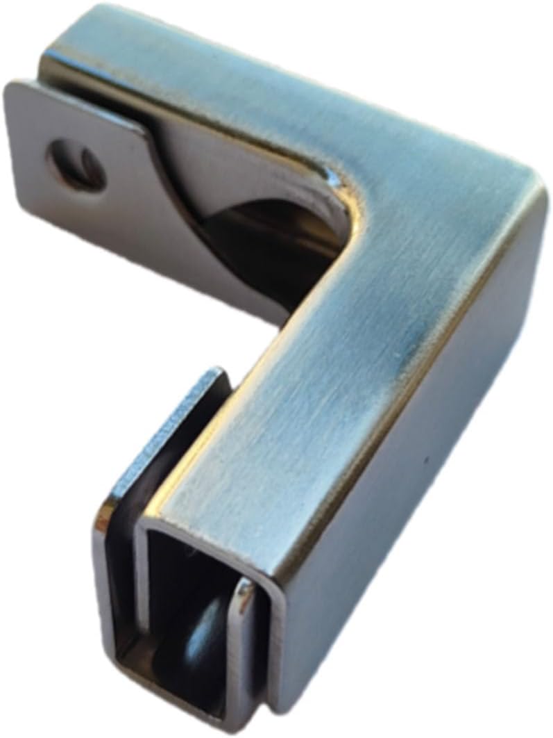 4Pcs 304 Stainless Steel Glass Fixing Clips L Shape Glass Connector Clamps for 2-5mm