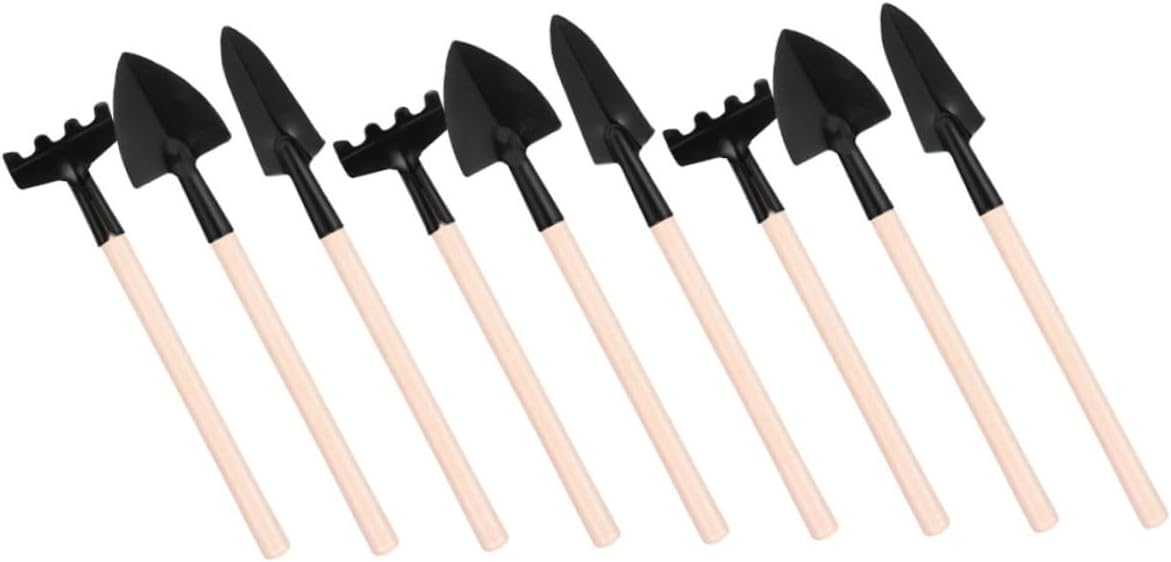 9pcs Mini Garden Hand Tools Set – Miniature Trowel, Shovel Rake for Transplanting, Planting, and Cultivating Bonsai, Potted Flowers, Vegetables, and Succulents