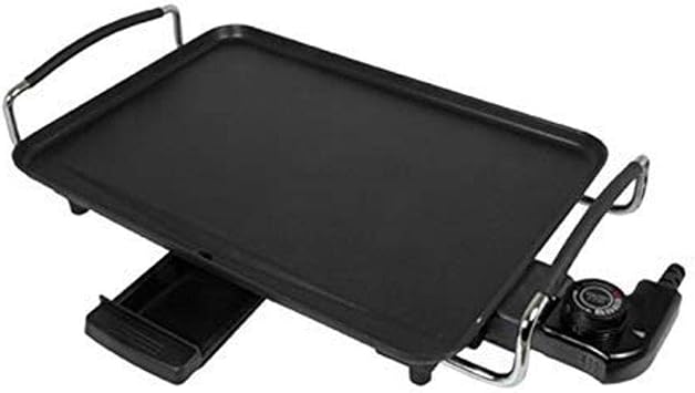 Better Chef Electric Griddle | Non-Stick | Variable Temp | 14x10 Grill Area | 1.5kw | Drip Tray