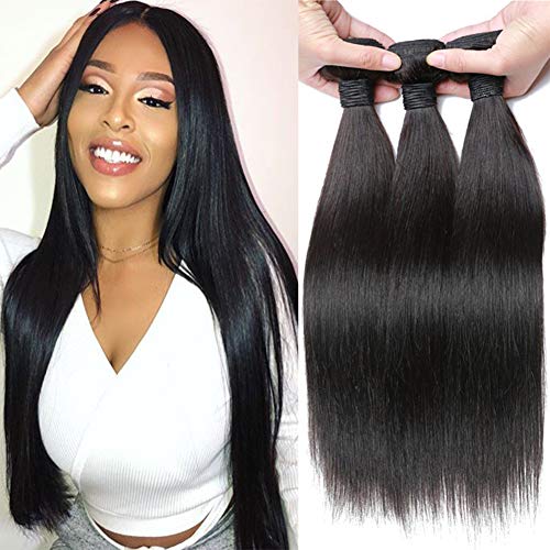 VONAR HAIR 8A Brazilian Straight Hair 1 Bundle 20 Inch 100% Unprocessed Human Hair Extensions Brazilian Straight Virgin Hair Bundle Deals Natural Color