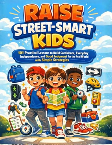 Raise Street-Smart Kids: 101 Practical Lessons to Build Confidence, Everyday Independence, and Good Judgment for the Real World with Simple Strategies