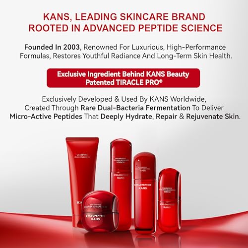 Image of KANS Collagen Boosting Copper Peptide Anti-Aging Serum 30 ml, Advanced Anti-Aging Face Serum, Korean Glow Cyclohexapeptide-9, Patented Tiracle PRO, Boosts Collagen, Reduces Fine Lines & Wrinkles