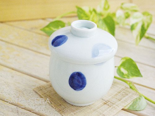 有田焼 二色水玉 茶碗蒸し碗 スープポット 敬老の日 父の日 母の日 ハロウィン クリスマス お歳暮 お中元 新生活応援 内祝