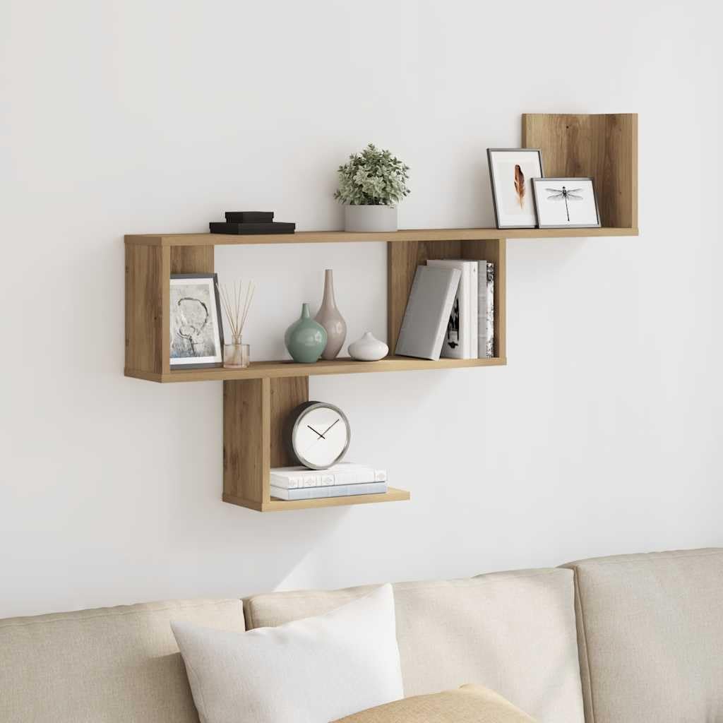 Étagère murale chêne 100cm : résolvez le manque de place grâce à sa fixation robuste
