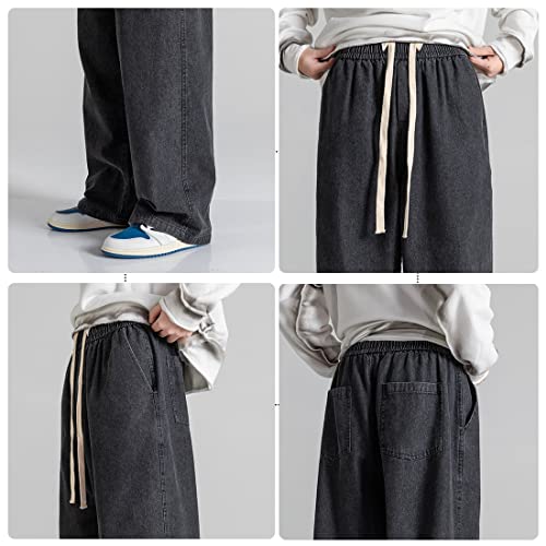 Doslavida Men's Hip Hop Jean Joggers Loose Fit Streetwear Biker Baggy Jeans Pants Stylish Printed Cargo Denim Pants #TOP6