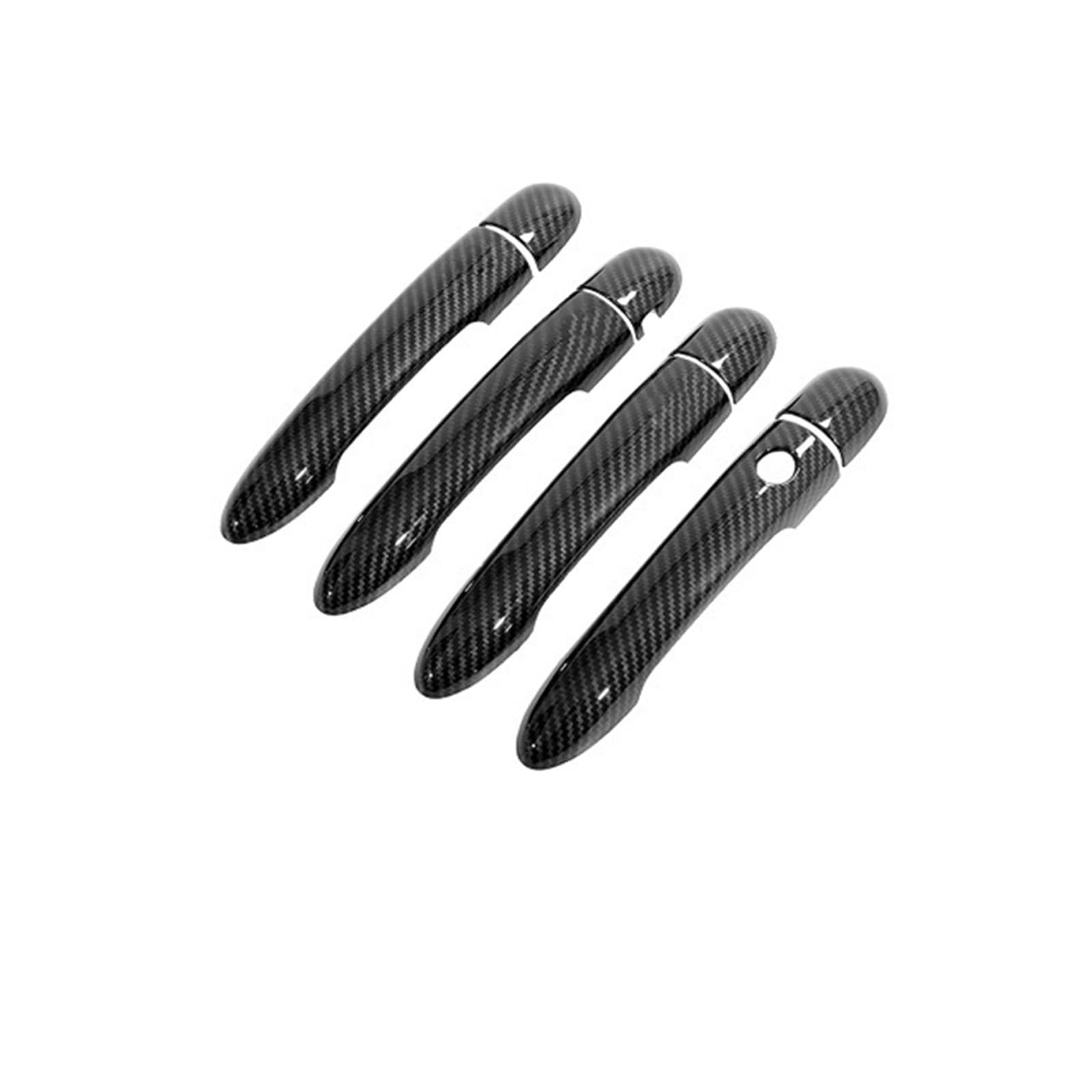 Drezzo Car Exterior Door Handle for Renault for Megane 2 II MK2 2003-2008 Car External Door Handle Cover Style Stickers(Handle 1 Button 1)