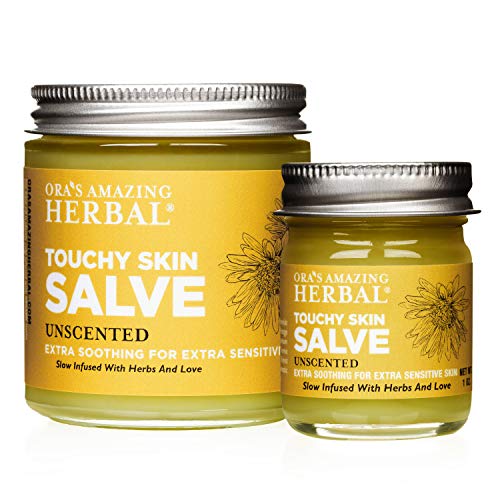 Touchy Skin Healing Salve, Eczema Treatment, Natural Eczema Ointment, Sensitive Skin, Dry Hands Feet Elbows, Cuticles, Comfrey Salve, Calendula Salve, Licorice Salve, Plantain Salve, Ora's Amazing