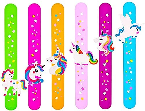 Image of Tera13 TERA 13 Return Gifts For Girls Slap Bracelet For Kids (3 pcs) Wrist Band For Kids Unicorn Slap Band Hand Bracelet For Girls