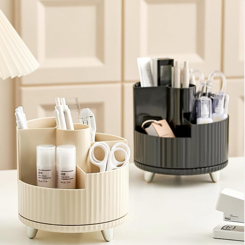 Miniatura 7 de Soporte para brochas de maquillaje, organizador de brochas de maquillaje giratorio de 360 para tocador, organizador de almacenamiento de brochas de