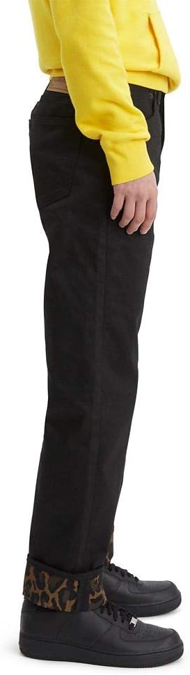 Levi's Men's 501 Original Shrink-to-Fit Jeans (Legacy) Standard 42W x 34L Bubble Cheetah Monks Robe Cuff - Stf