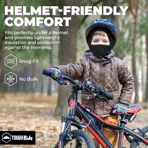 Tough Headwear Kids Balaclava Ski Mask - Kids Ski Neck Gaiter & Toddler Fleece Neck Warmer w/Helmet Liner Hood4
