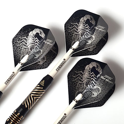 Dards en acier noir 24g avec grip Scorpion de luxe CUESOUL