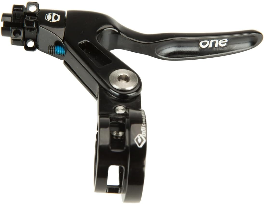Box One Genius BMX Brake Lever with Clamp Three Cold Forged V-Point Reversible Flip Bicycle Brake Levers Adjustable Reach for Precision Control, Anodized with Laser-Etched Graphics Finish