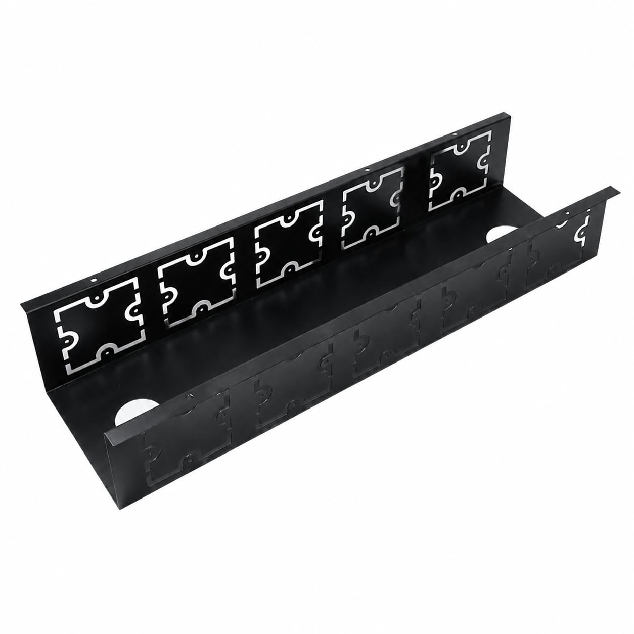 Organizzatore di Cavi in Metallo con Fissaggio Vite per Scrivania Domestica Supporto Fili Sotto Tavolo Rastrelliera per Computer Ufficio, 750mm lungo
