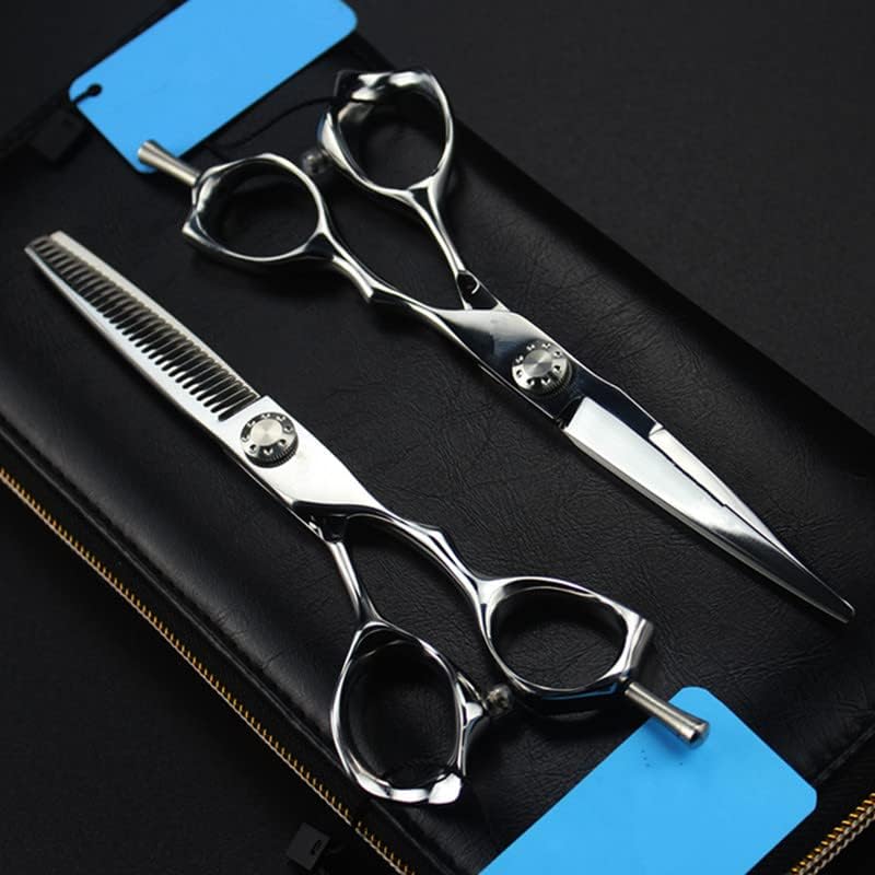 Professional Hair Cutting Shears 440c 6 inch Ice Calcination Hair Cutting Scissors Barber Haircut thinning Shears Hairdressing Scissors kit