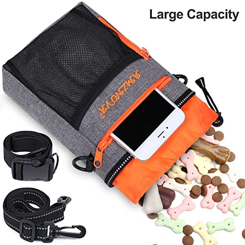 Dog Treat Trainning Pouch, Multi-Purpose & Portable Puppy Treat Bag, Adjustable Waistband & Poop Bag Dispenser for Walking, Hiking,Heather Grey Dog Treat Trainning Pouch, Multi-Purpose & Portable Puppy Treat Bag, Adjustable Waistband & Poop Bag Dispenser for Walking, Hiking,Heather Grey