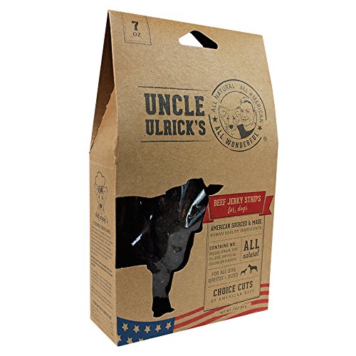 Uncle Ulrick'S All Natural And All American Beef Jerky Strips For Dogs, 7 Oz
