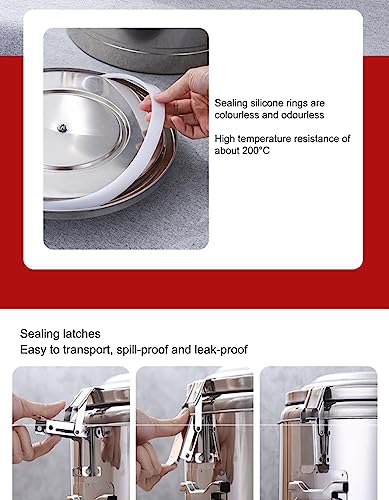 Dispensador de acero inoxidable con grifo, ideal para catering, fiestas y servir drin caliente, servidor Slish y versátil