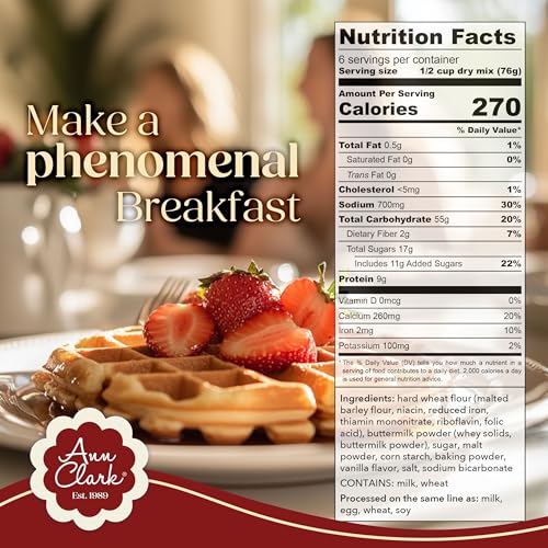 Image of Ann Clark Gourmet Belgian Waffle Mix, 16 oz. (2 Pack)