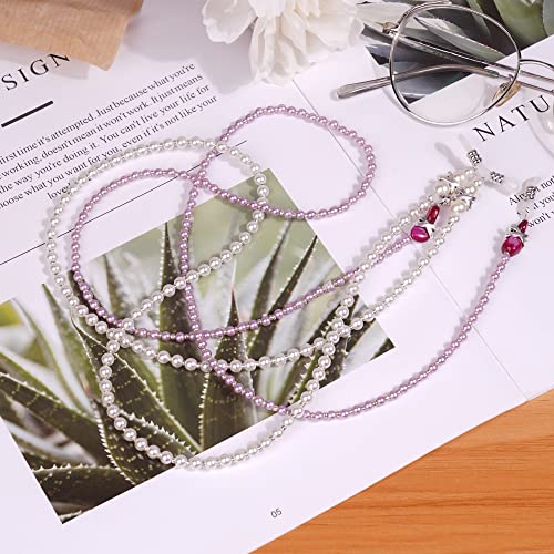 Txin Pearl Beaded Eyeglass Chain Holder, Elegant Sunglasses Reading Glasses Cord Neck Strap Rope Holder For Women Girls (White) #TOP6