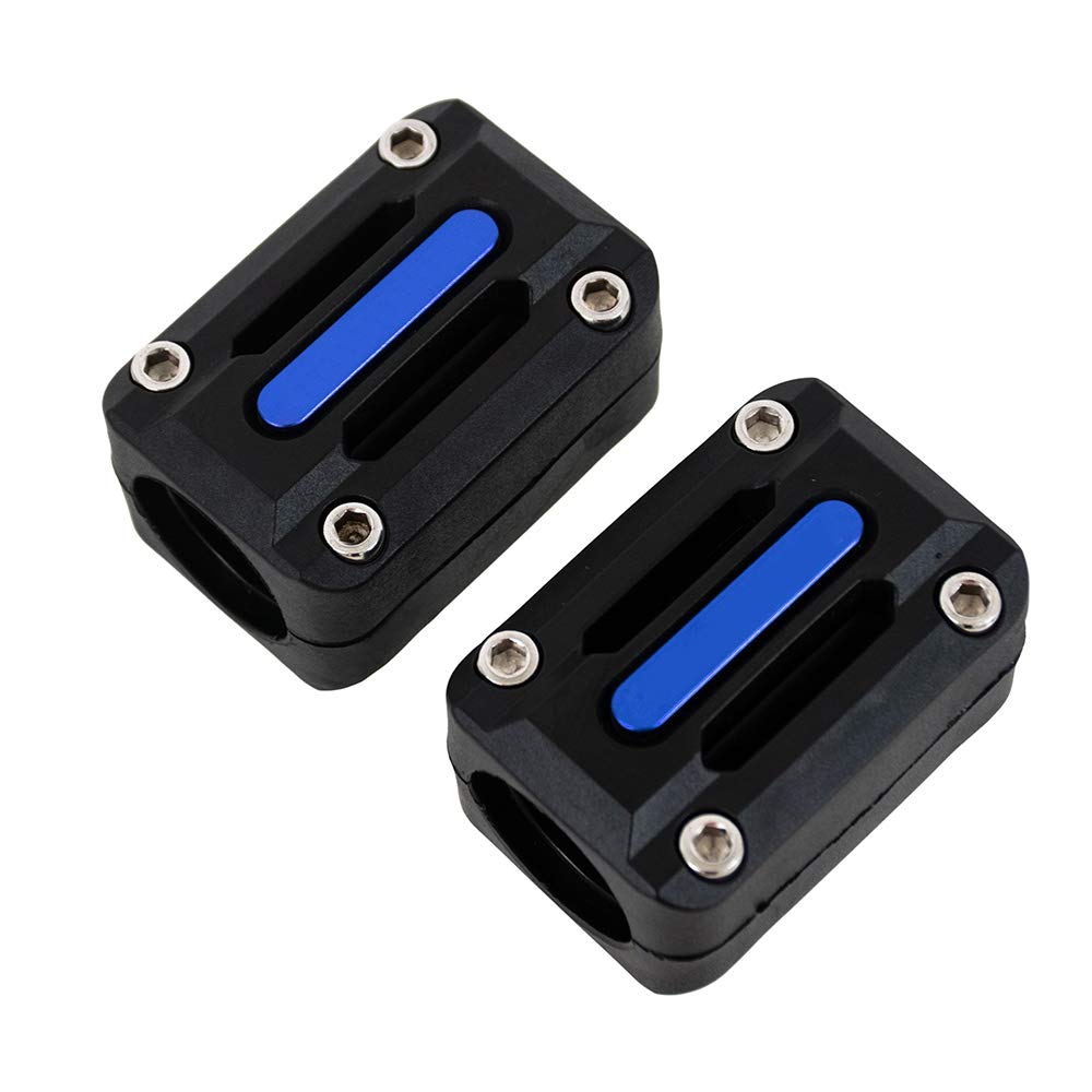 Blocchi paraurti moto, 22mm 25mm protezioni crash bar per NC700X, Africa Twin CRF1000L, 1290 Super Adventure, Tiger Explorer 1200, R1200GS, F800GS, Multistrada 950 (Blu)