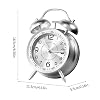 Valkyrie Flowing Second Large Size Nostalgic Analog Alarm Clock - High Sound Gift Clock White with Phosphor Light Alarm