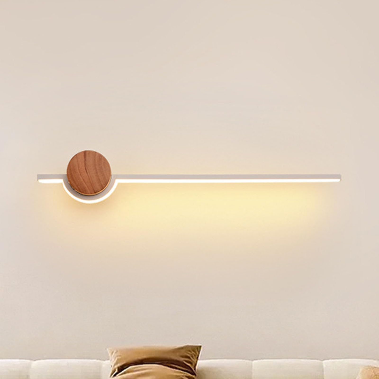 HYJAUSXB Modern LED Wall Light 3000K Acrylic Linear Fixture 9W 42cm Indoor Lighting for Bedroom Living Room Hallway - Sleek White Design Energy Efficient