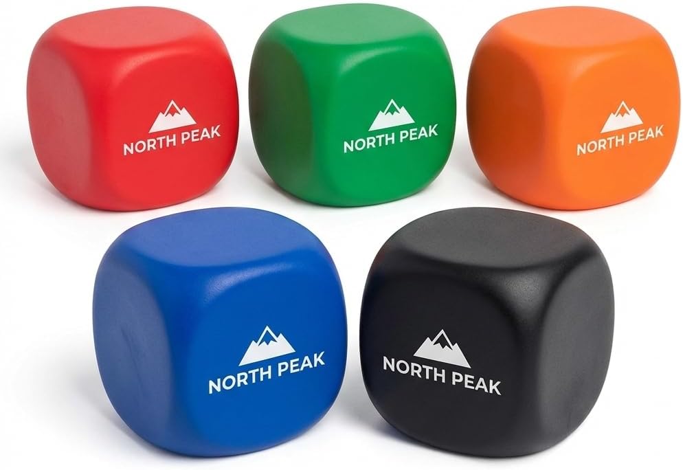 100 Sets Custom Stress Relief Foam Cubes with Logo, Bulk Rounded Square Personalized Hand Squeezers, Professional Anxiety Relief Tools for Corporate Events, Office, Trade Show Promotional Gifts (100)