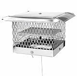 CHIMCARE Fireplace Damper Chimney Cap Combo | 9" x 9" | High-Grade Stainless Steel | USA Made